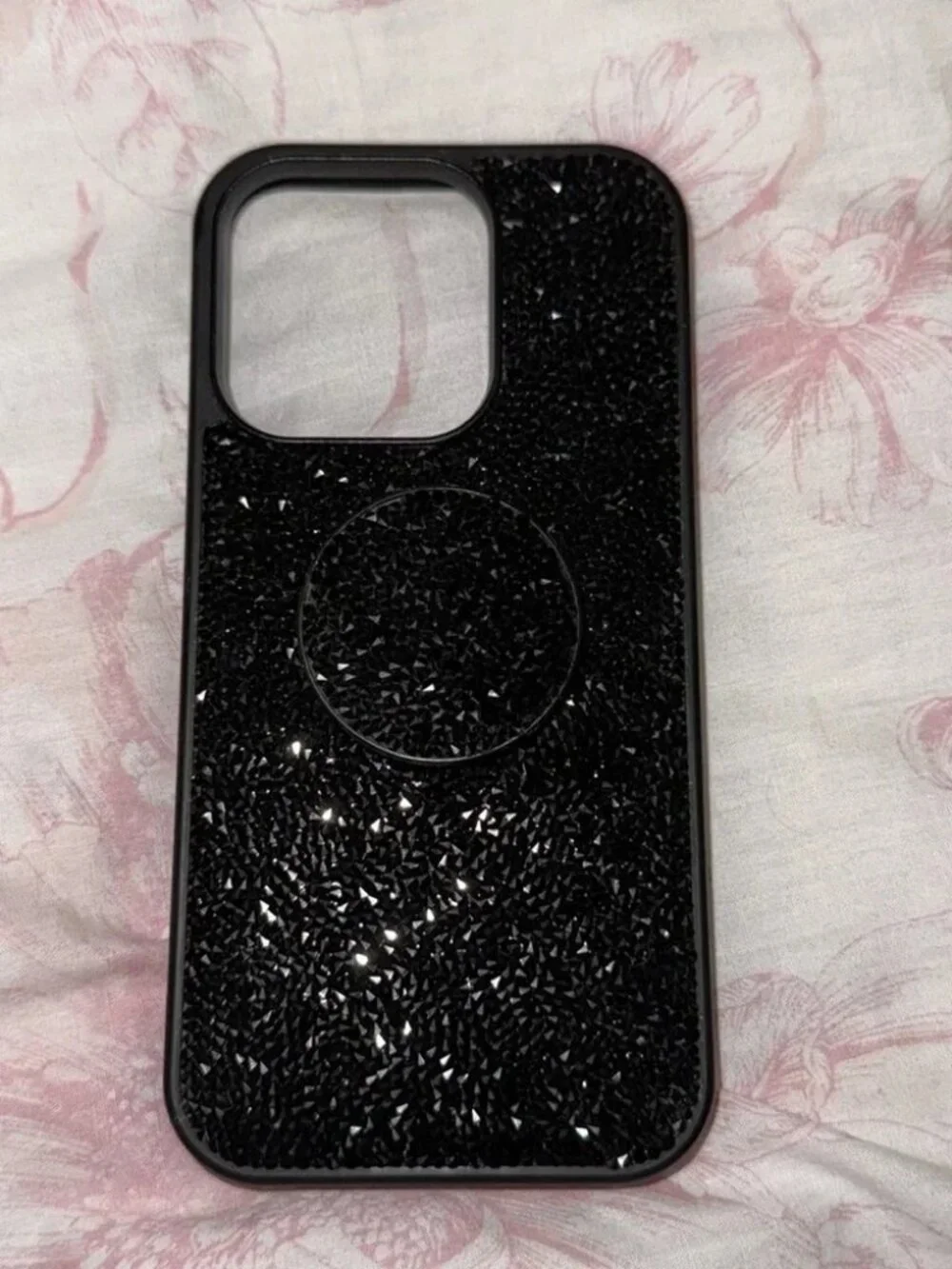 [BOGO] NWT Swarovski Black Rhinestone iPhone 14 Pro Case w/ Popsocket